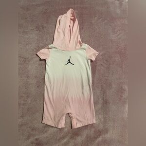 EUC Jordan Pink Romper with Hoodie